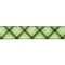 LaRibbons 2 1/2" Wired Ribbon | Black/White Bias Plaid on Green | 10 Yard Roll
